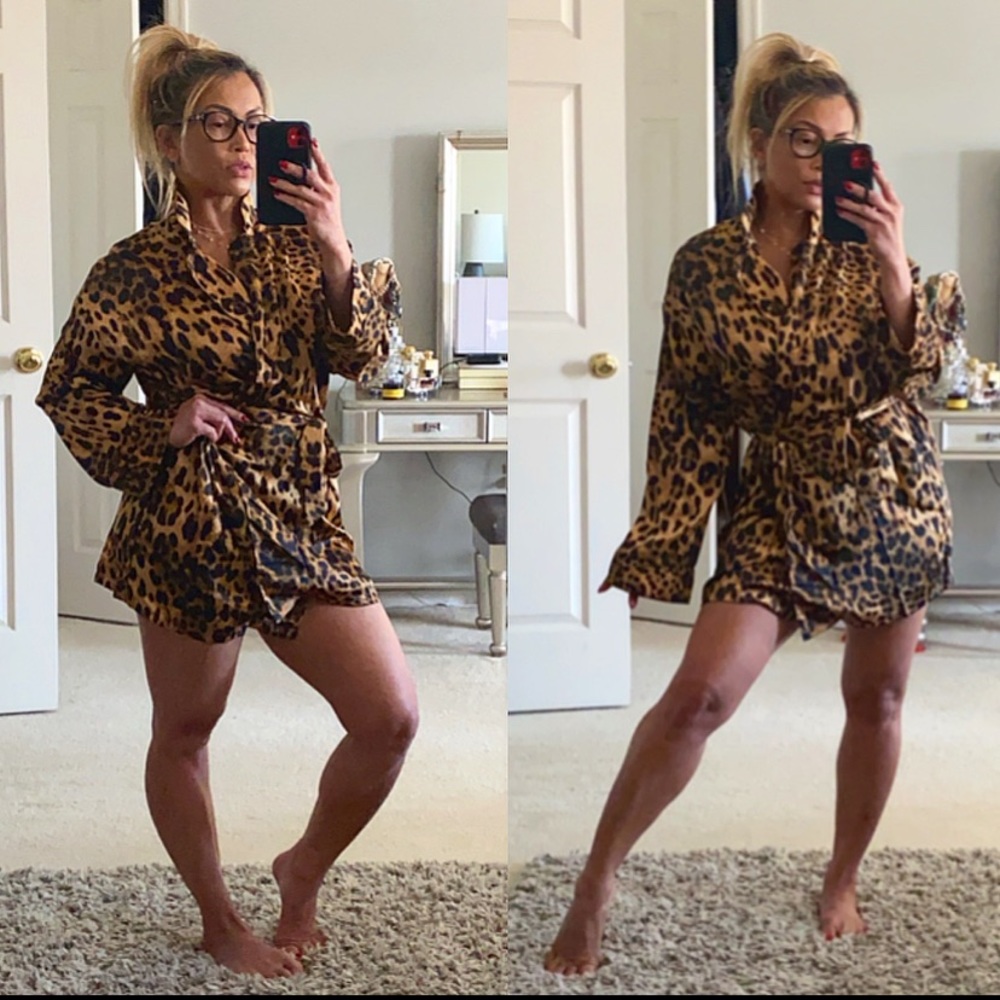 Superdown Leopard Print Robe S - image 2